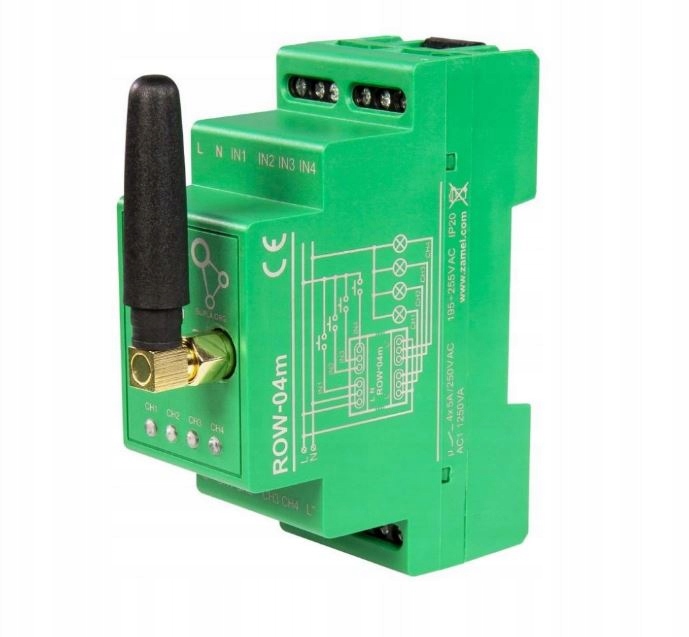 Wi-Fi prijímač, modulárny, 4-kanálový ROW-04M Supla Zamel SPL10000017