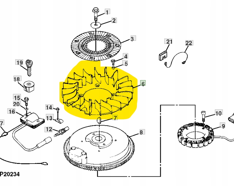 Wentylator John Deere Typ wentylator