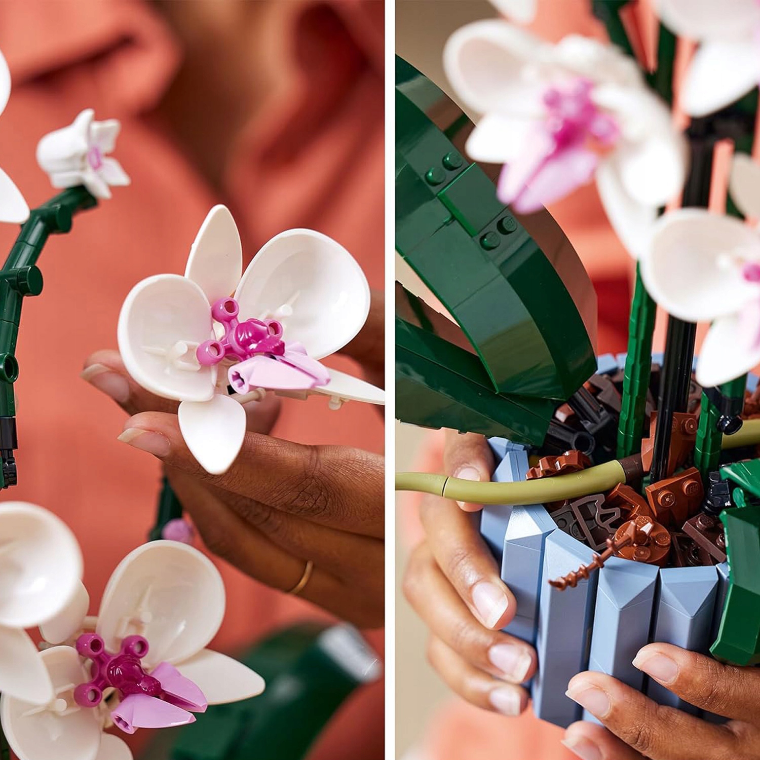 KLOCKI LEGO KWIAT ORCHIDEI BONSAI KLOCKI ZABAWKI SZTUCZNYCH ROŚLIN ORCHIDEI Rodzaj liście