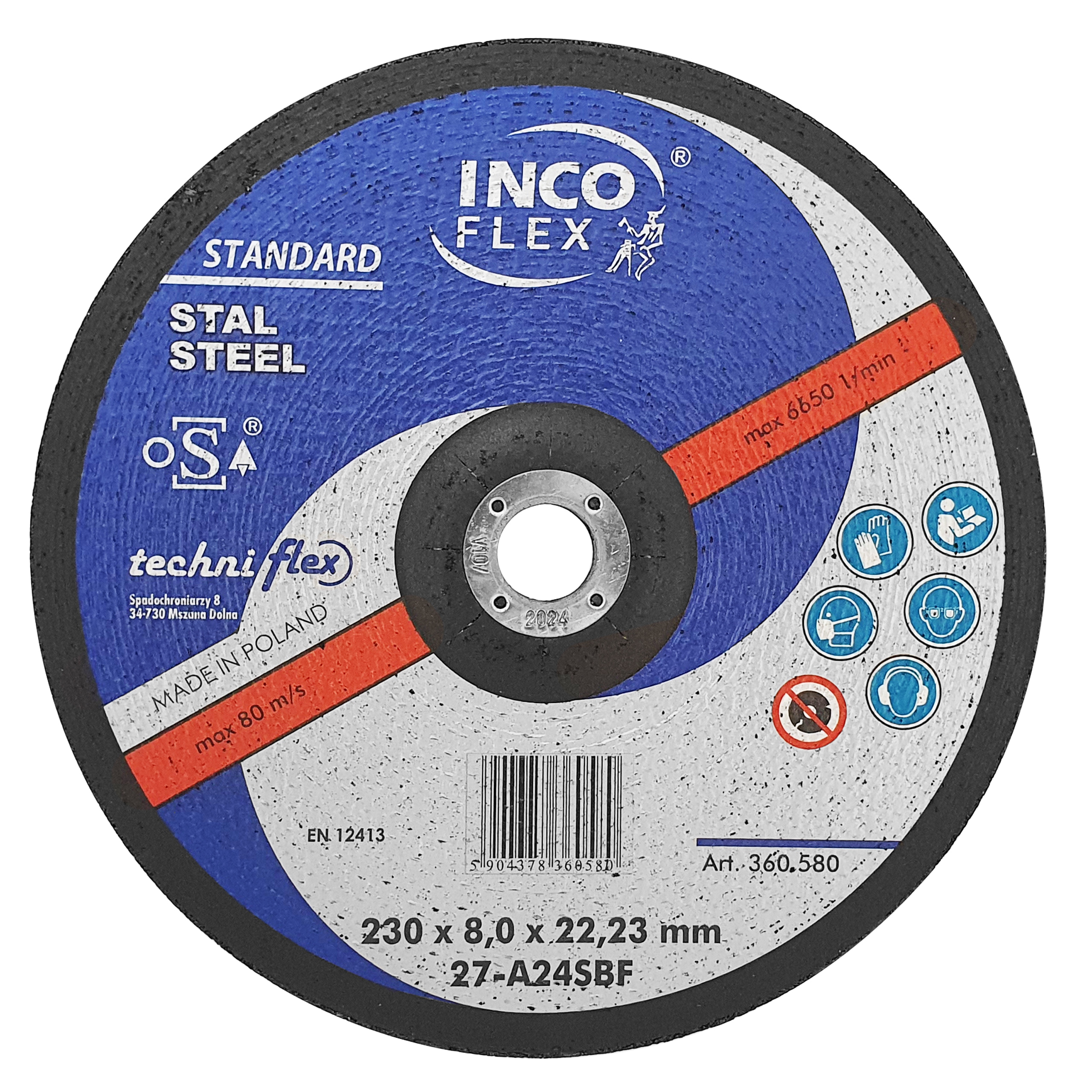 

Tarcze Do Szlifowania Metalu 230x8x22 Incoflex T27