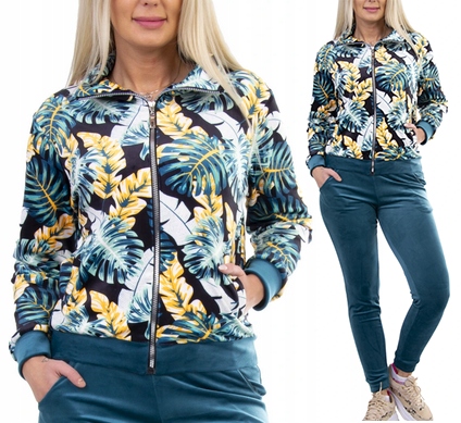 

Welurowy Dres Z Kapturem roz. 40