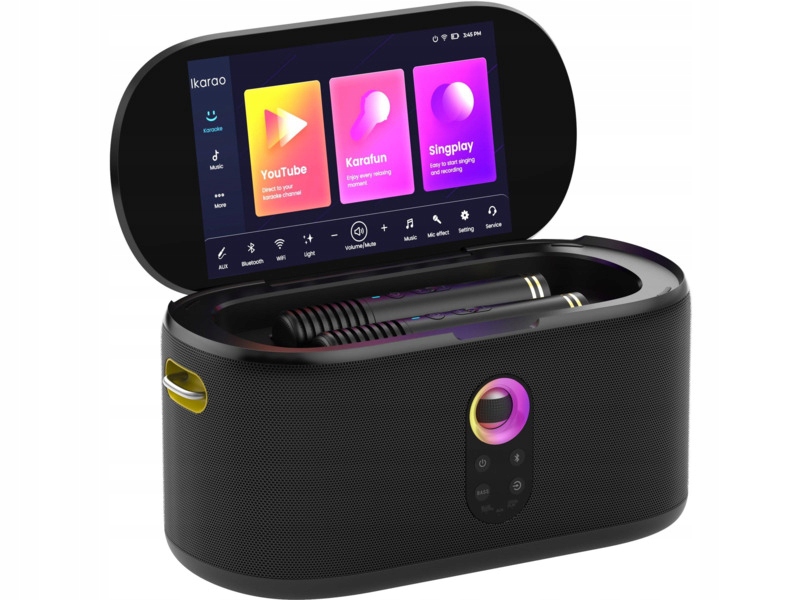 Ikarao Shell S1 Bluetooth Mikrofon Karaoke Czarny