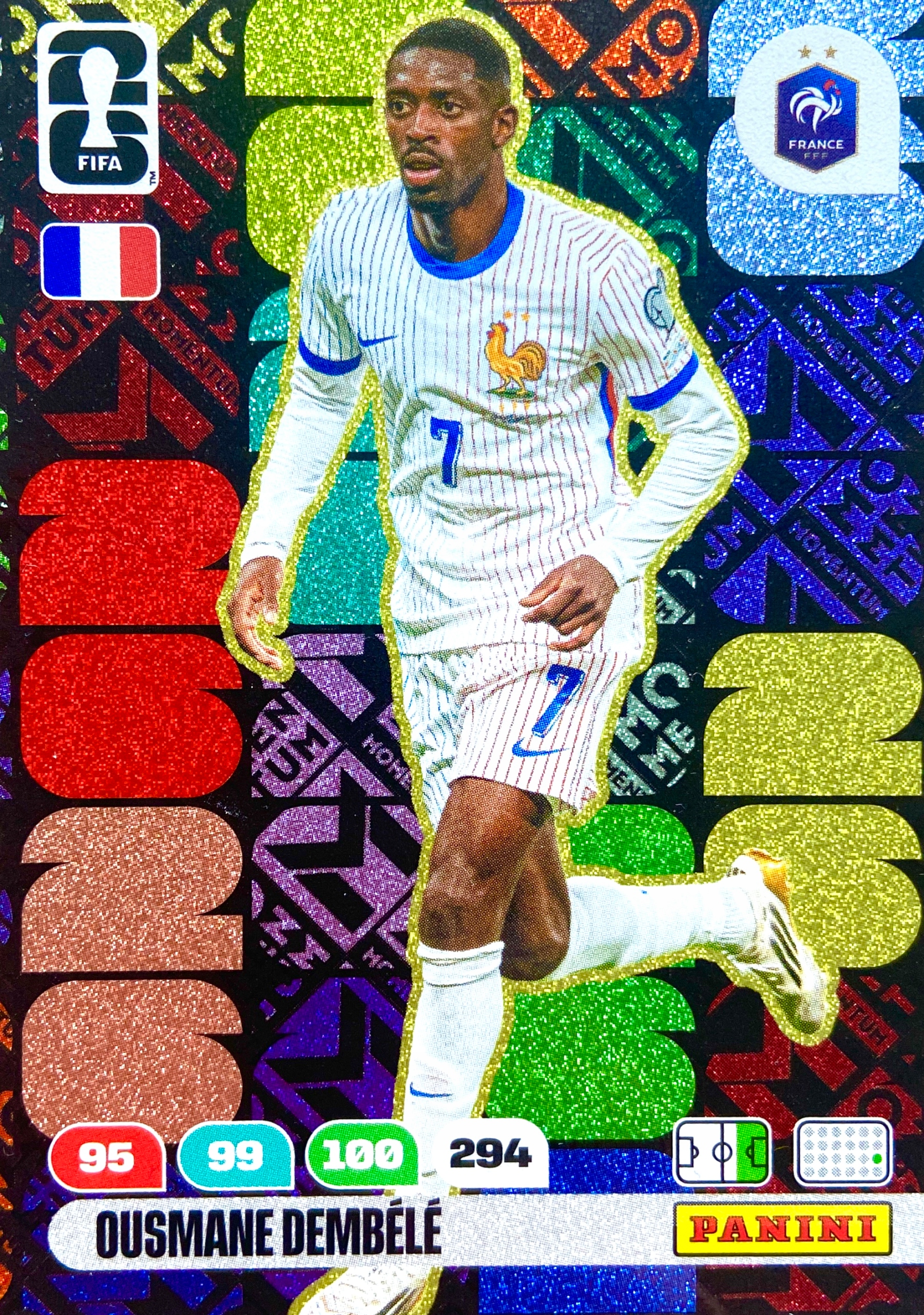 Panini Fifa World Cup 2026 karta piłkarska Rare Momentum Ousmane Dembele