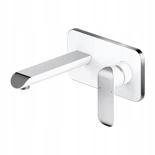 Sacramento podomietková umývadlová batéria, chróm/biely lesk