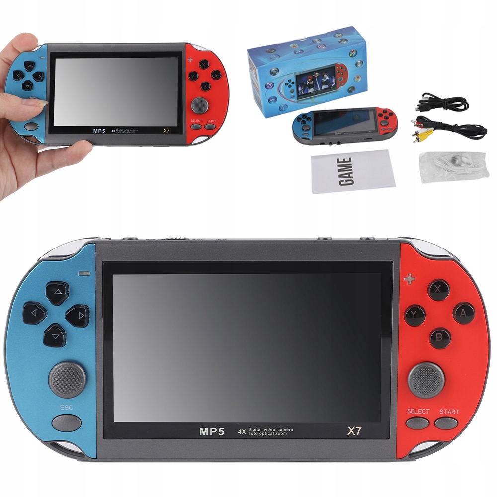 Konsola Do Gier 4.3" 8G 2000+ Klasycznych Gier Joysticki MP5