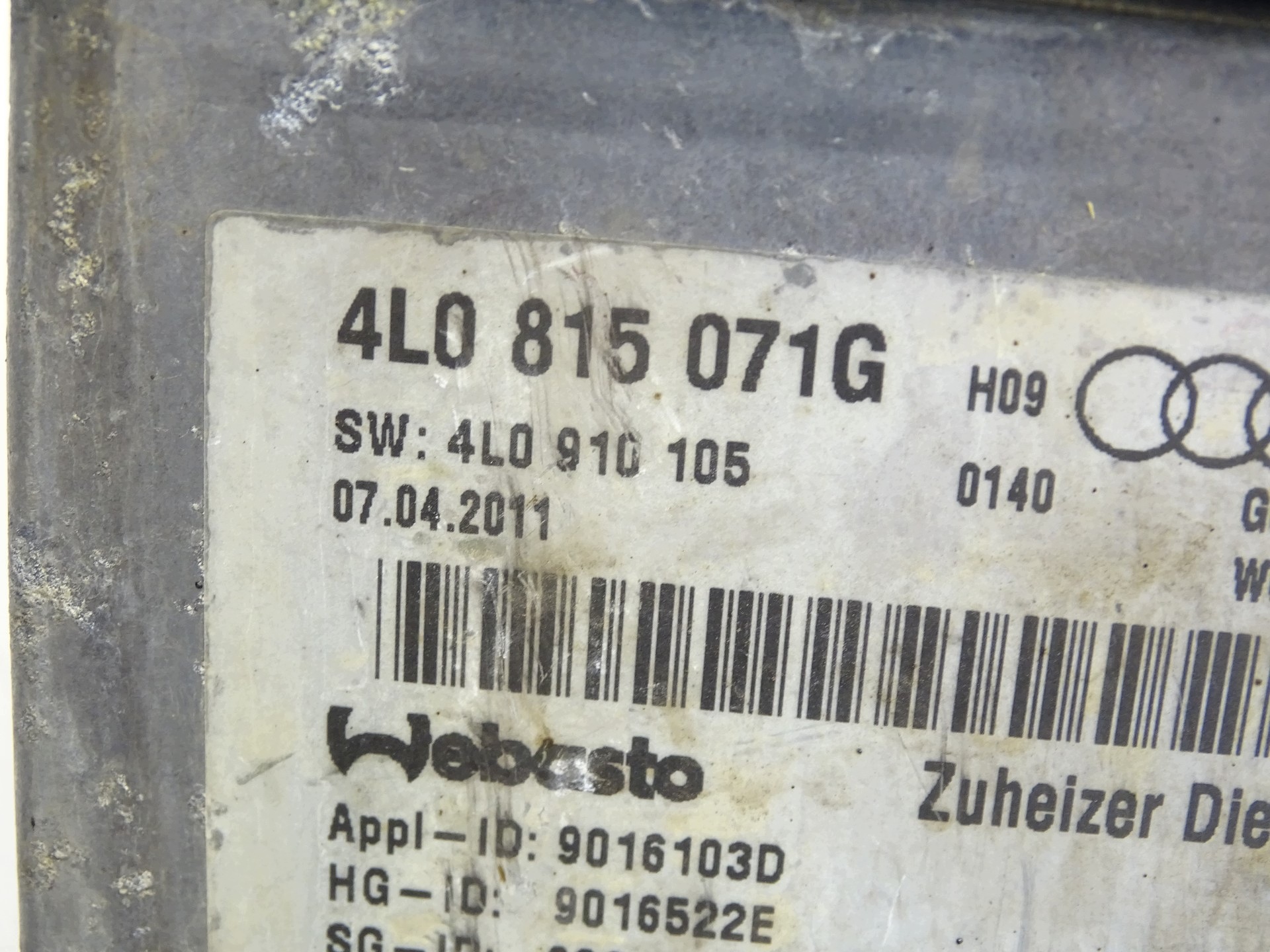 webasto WEBASTO AUDI Q7 4L 4L0815071G