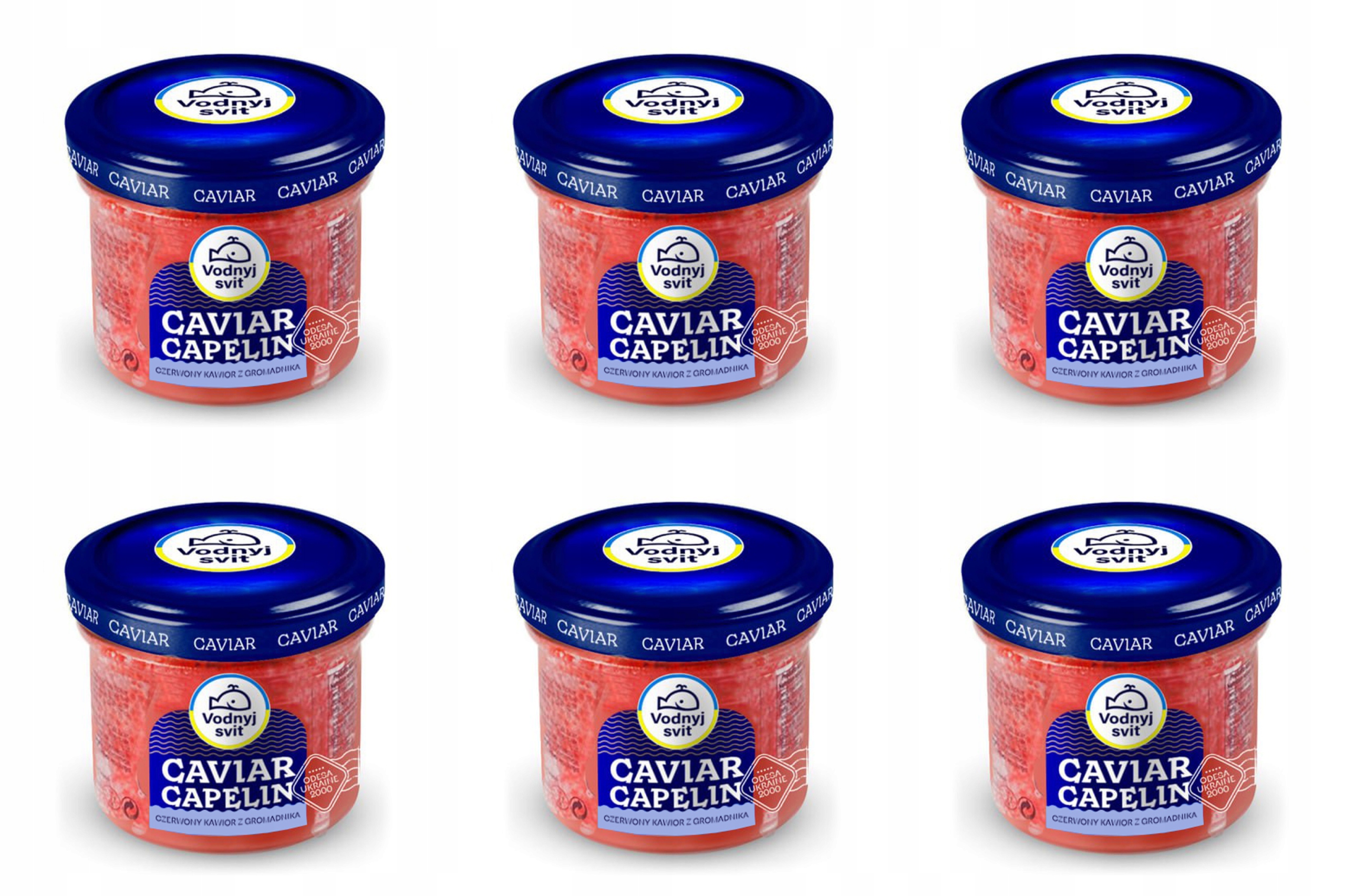 Kawior czerwony z gromadnika capelin 100 g Vodnyj Svit
