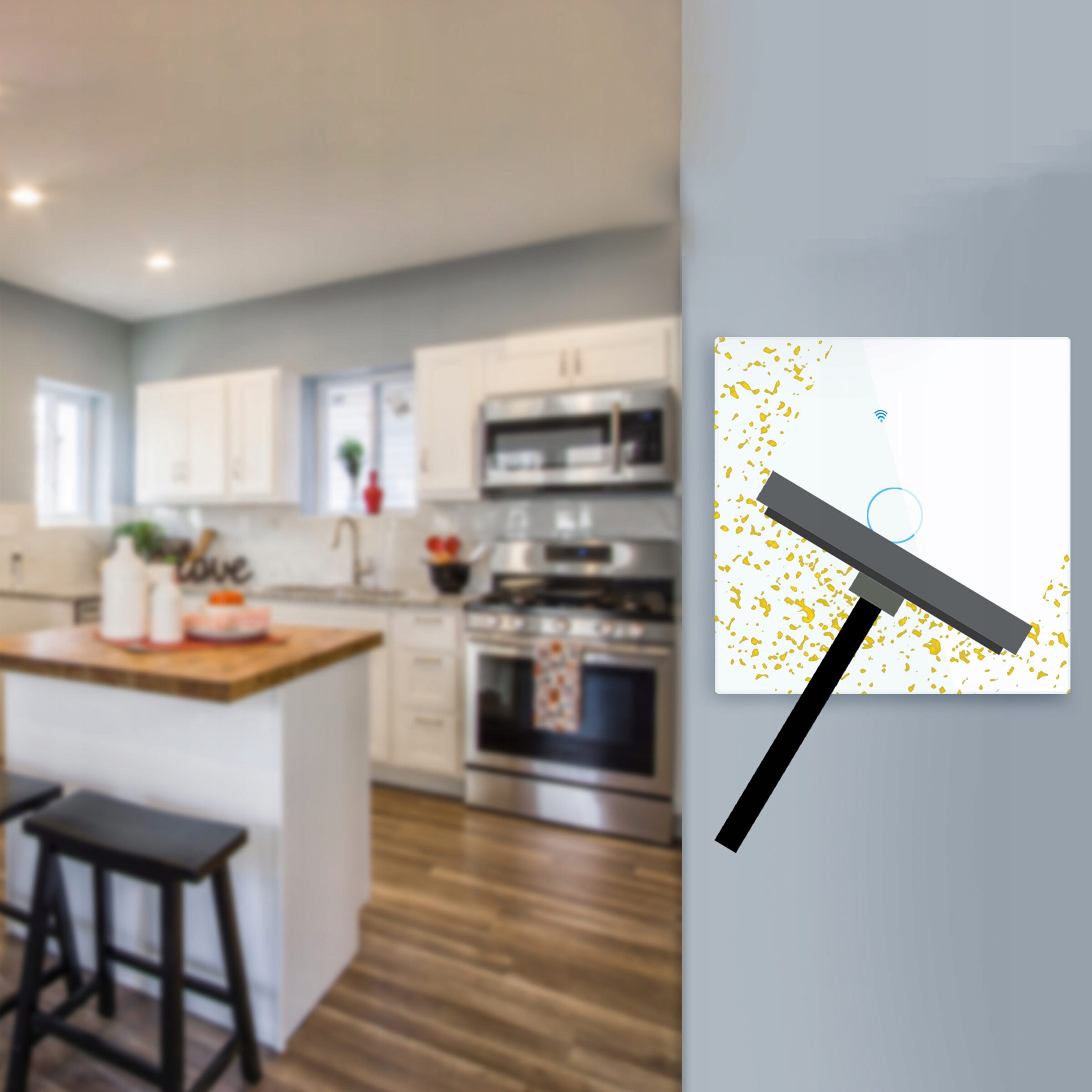 Szkło dotykowe LED WŁĄCZNIK ŚWIATŁA fi60 Pojedynczy Biały WiFi Tuya Smart Rodzaj produktu ściemniacz dotykowy