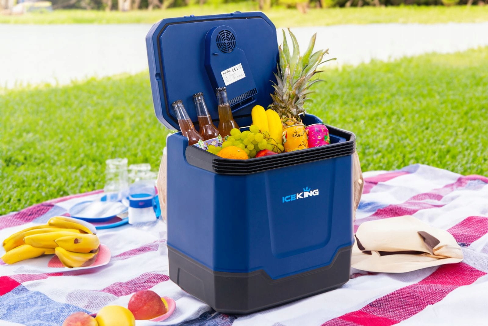 LODÓWKA TURYSTYCZNA 35L Z FUNKCJĄ GRZANIA 12V USB GŁOŚNIK BLUETOOTH +GRATIS Zasilanie sieciowe