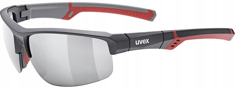 Sportovní cyklistické brýle Uvex Sportstyle 226 šedá červená matná zrcadlová barva S3