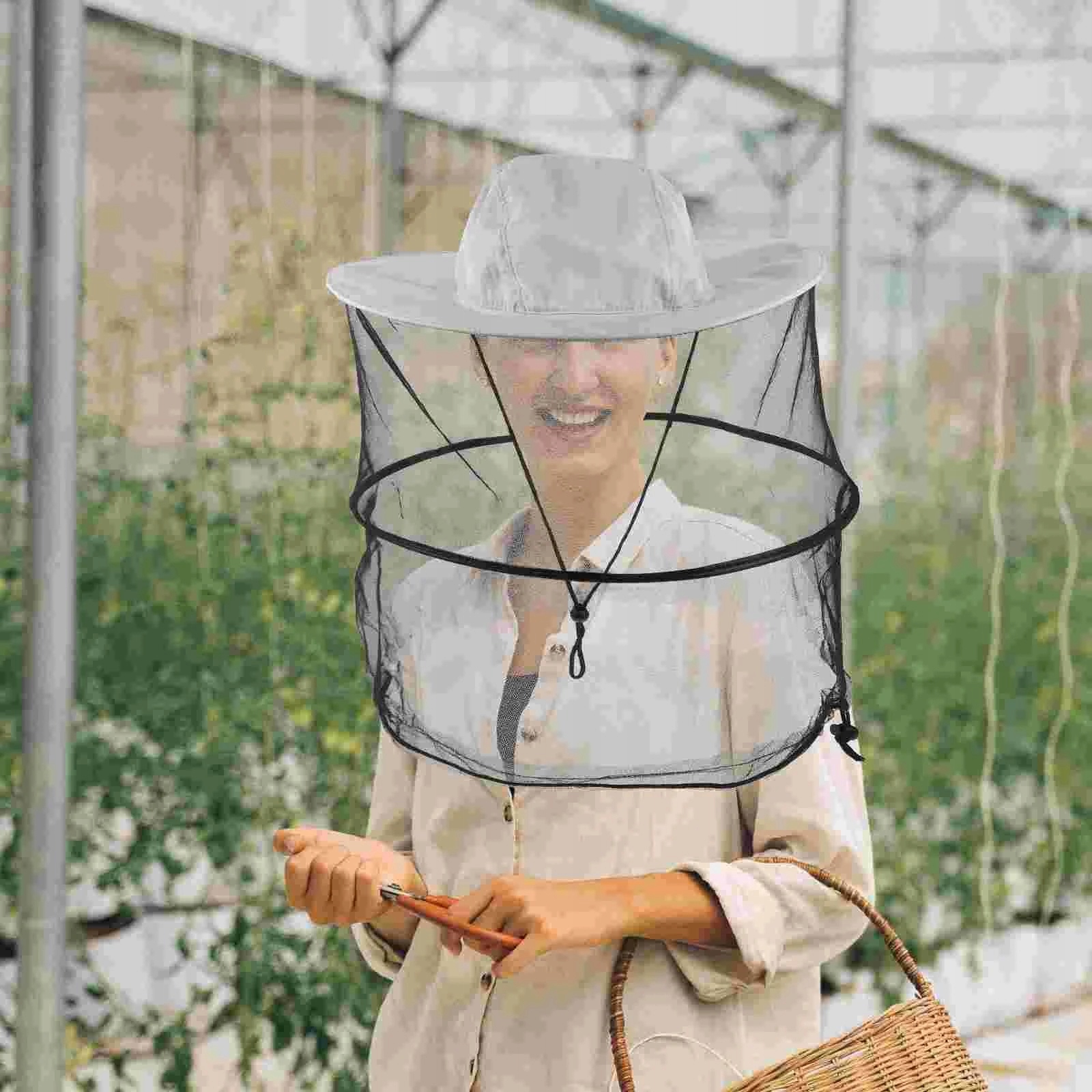 MOSKITIERA NA KAPELUSZ CZAPKE GŁOWE SIATKA OSŁONA PRZECIWKO OWADOM SKŁADANY Rozmiar (obwód głowy w cm) uniwersalny