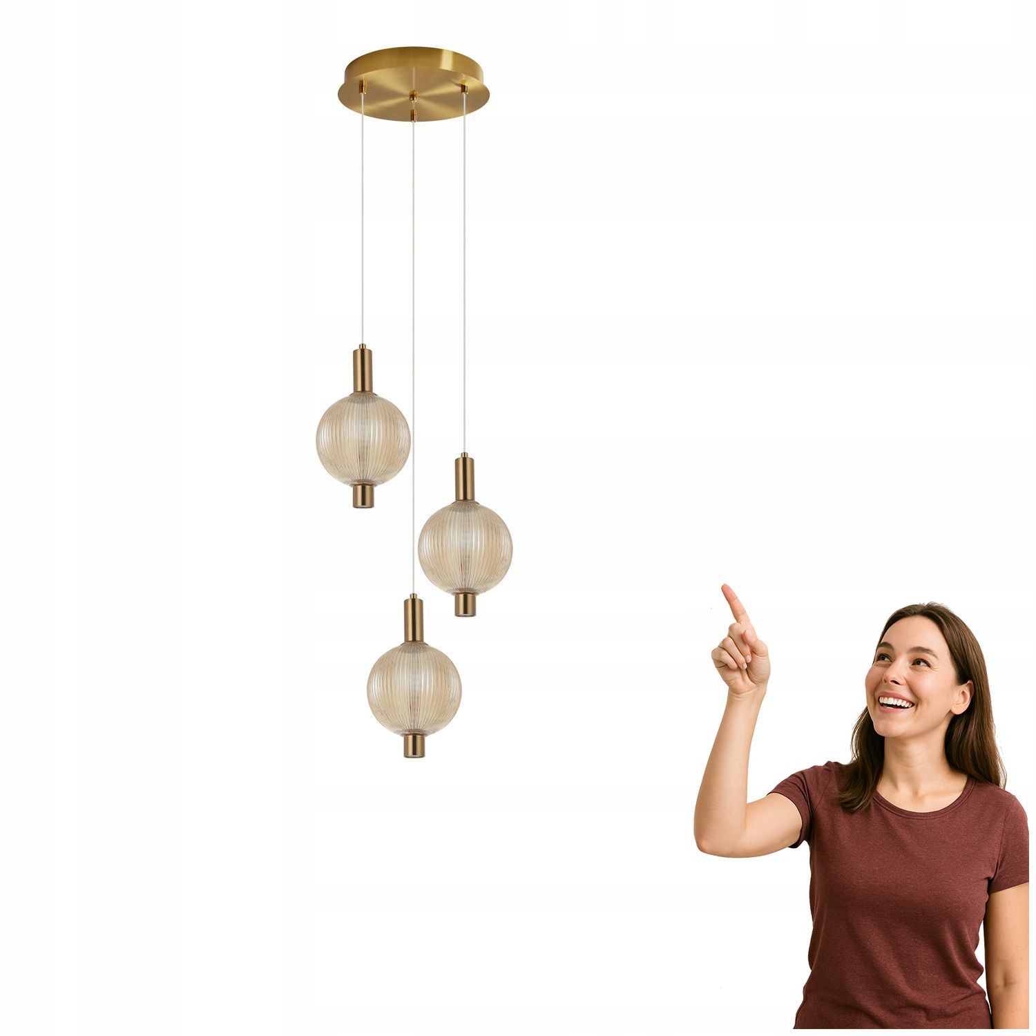 Závesná Led lampa 18W Lenti PND-83631-3-AB-AMB Italux