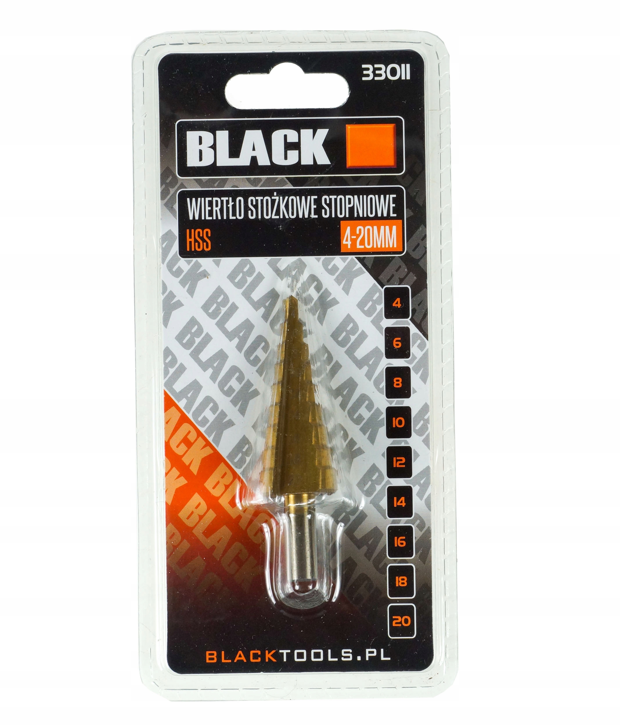 WIERTŁO STOŻKOWE STOPNIOWE 4-20MM HSS (33011) Rodzaj wiertła stożkowe