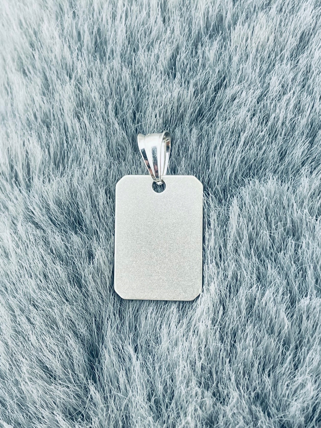 Stříbrný přívěsek s přívěskem vojenská známka, matný, gravírovací plech