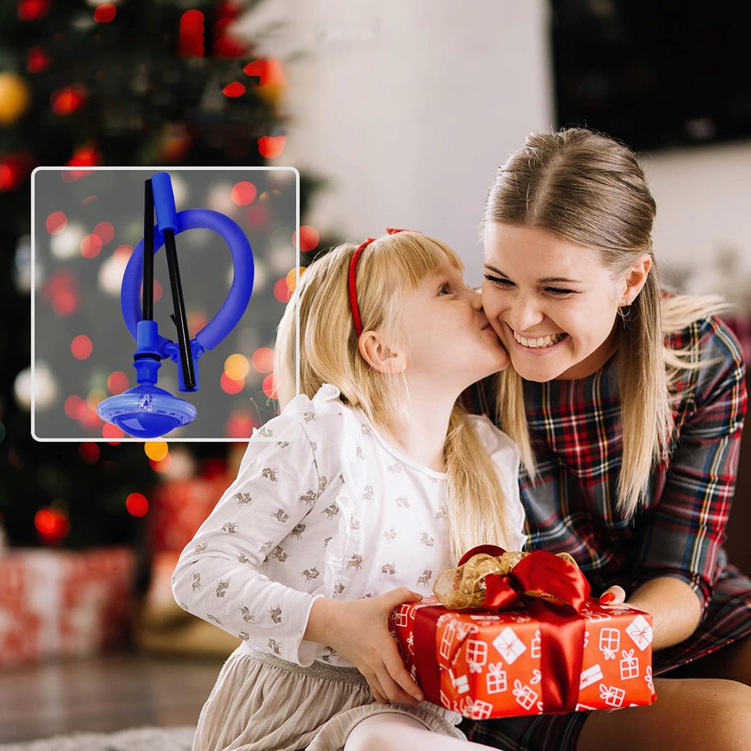 HULA HOP NA NOGĘ SKIPPER SKAKANKA DLA DZIECI LED Kolor odcienie niebieskiego