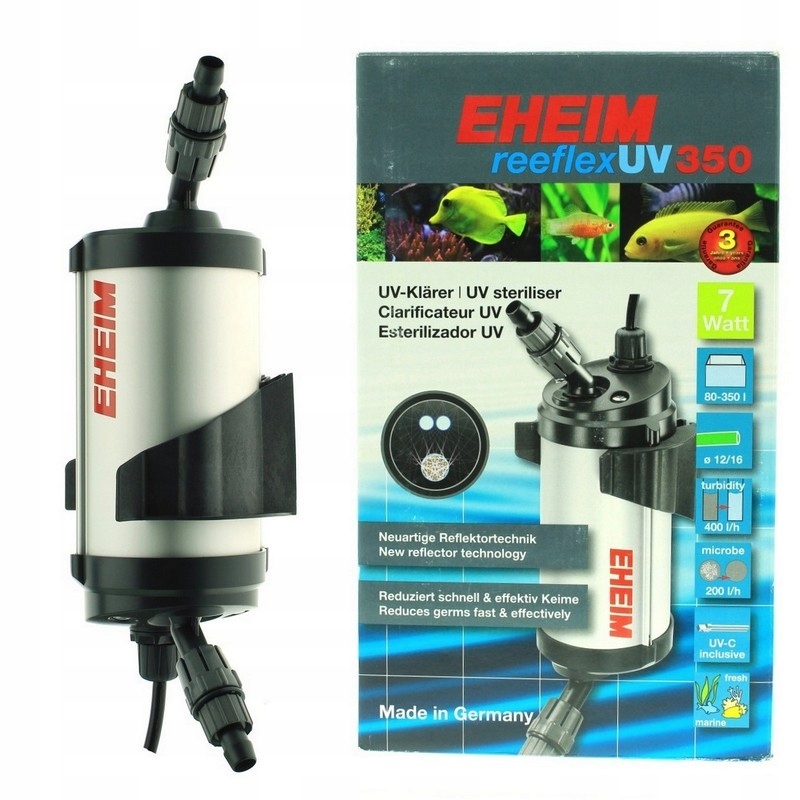 Levně Sterilizátor Akvarijní Uv Lampa Odstraňuje Řasy, Bakterie, Parazity 200 L/h Eheim