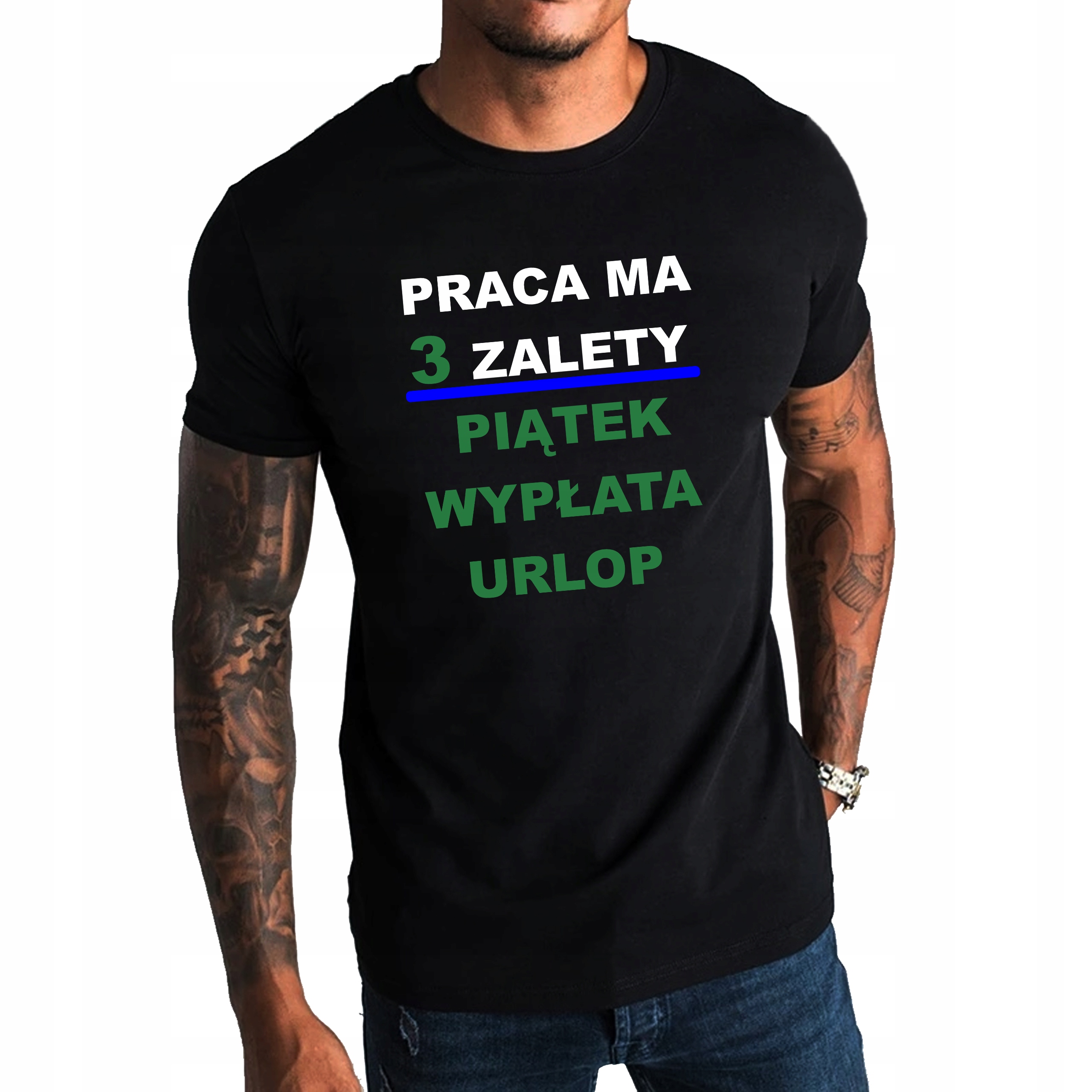 

Koszulka męska 3 Zalety Pracy XL