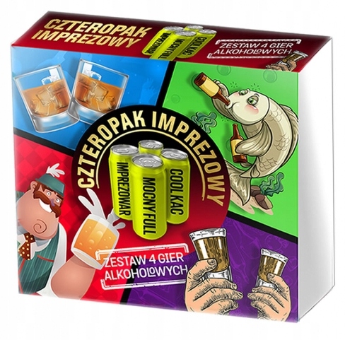 GRA IMPREZOWA CZTEROPAK 4 w 1 GRY ZESTAW NA IMPRE