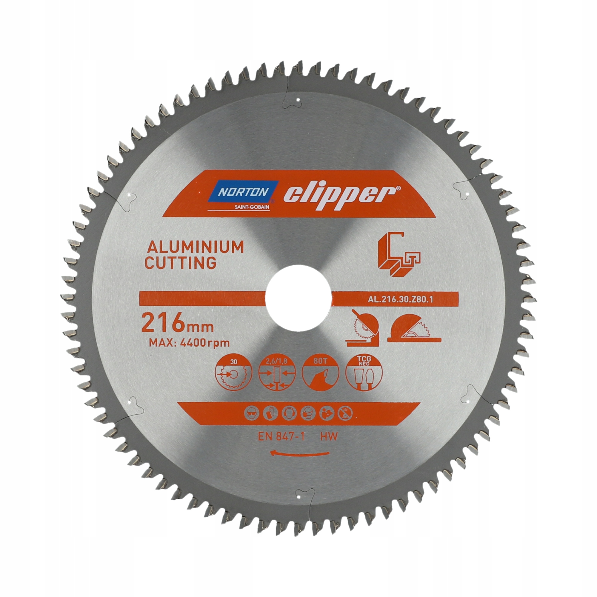 

Tarcza Norton Do Aluminium 216MMX30 T80 Clipper