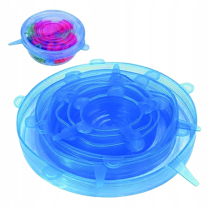 

6xPOKRYWKI Nakładki Silikonowe Naczynia Garnki