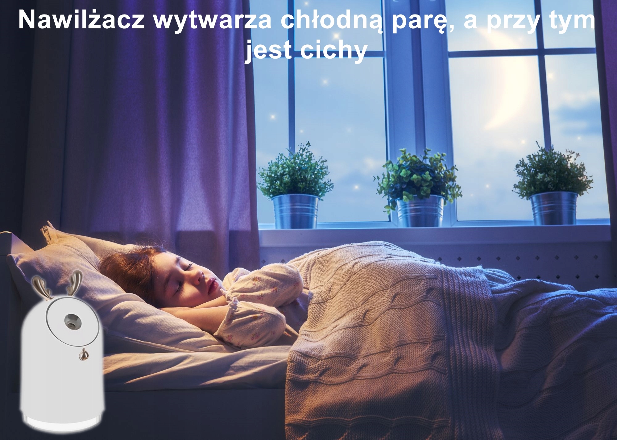 NAWILŻACZ POWIETRZA ZAPACHOWY LAMPKA LED + GRATIS Marka Malatec
