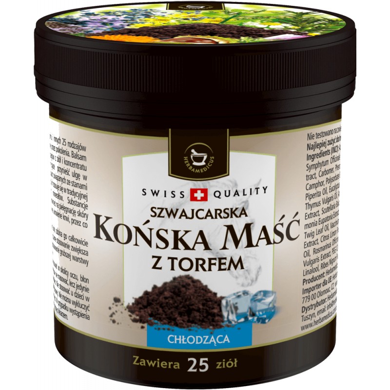 Maść końska Herbamedicus chłodząca z torfem 225 ml