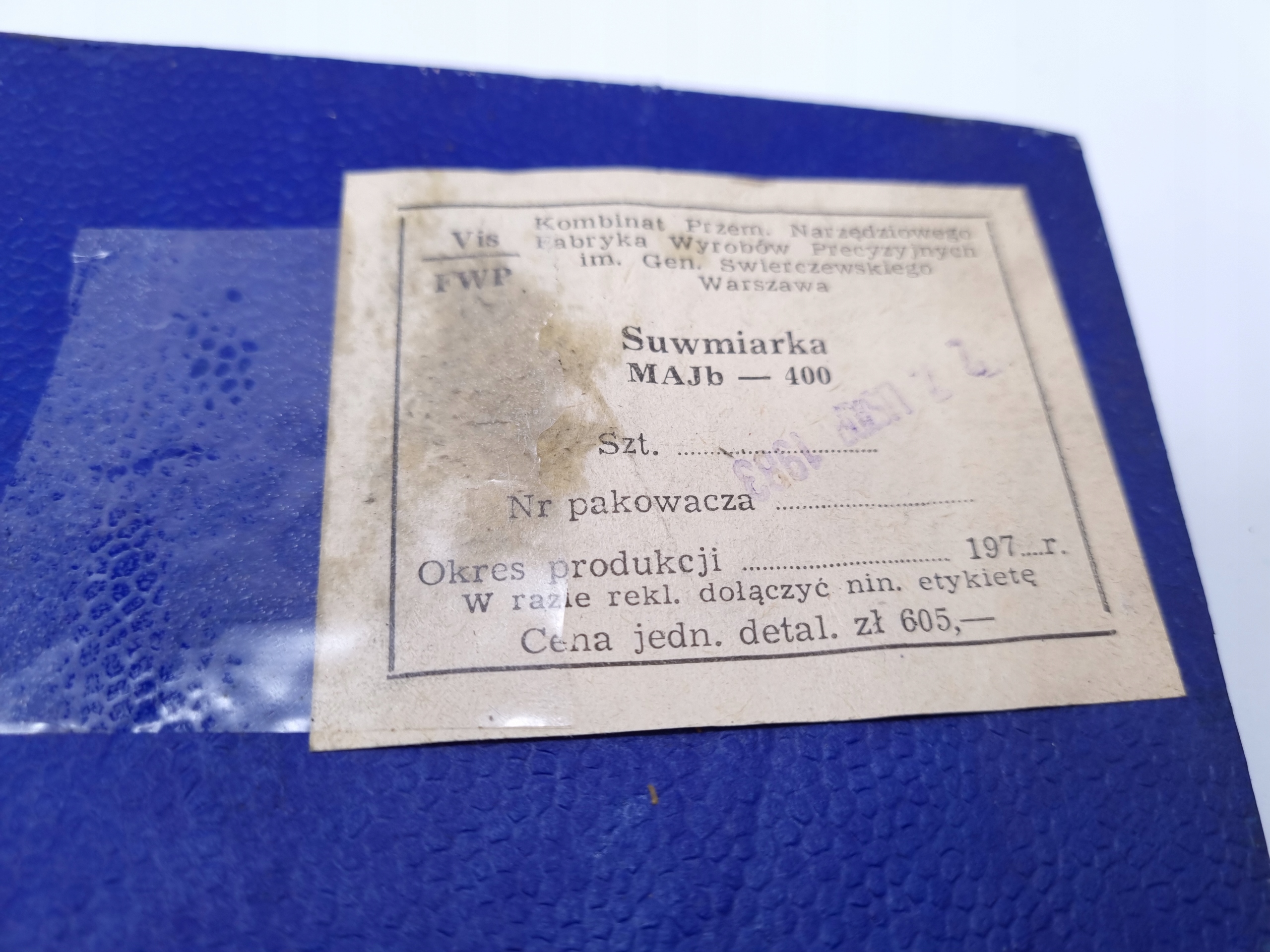 Suwmiarka 400 FWP MAJb 0,05 mm EAN (GTIN) 5905815035177