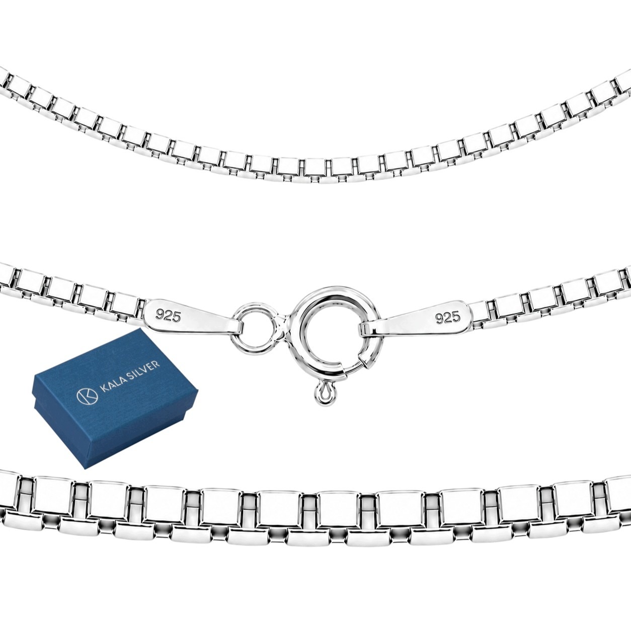 Stříbrný Řetízek 925 Dámská benátská kostka 55 cm 1,2 mm Diamantované Stříbro
