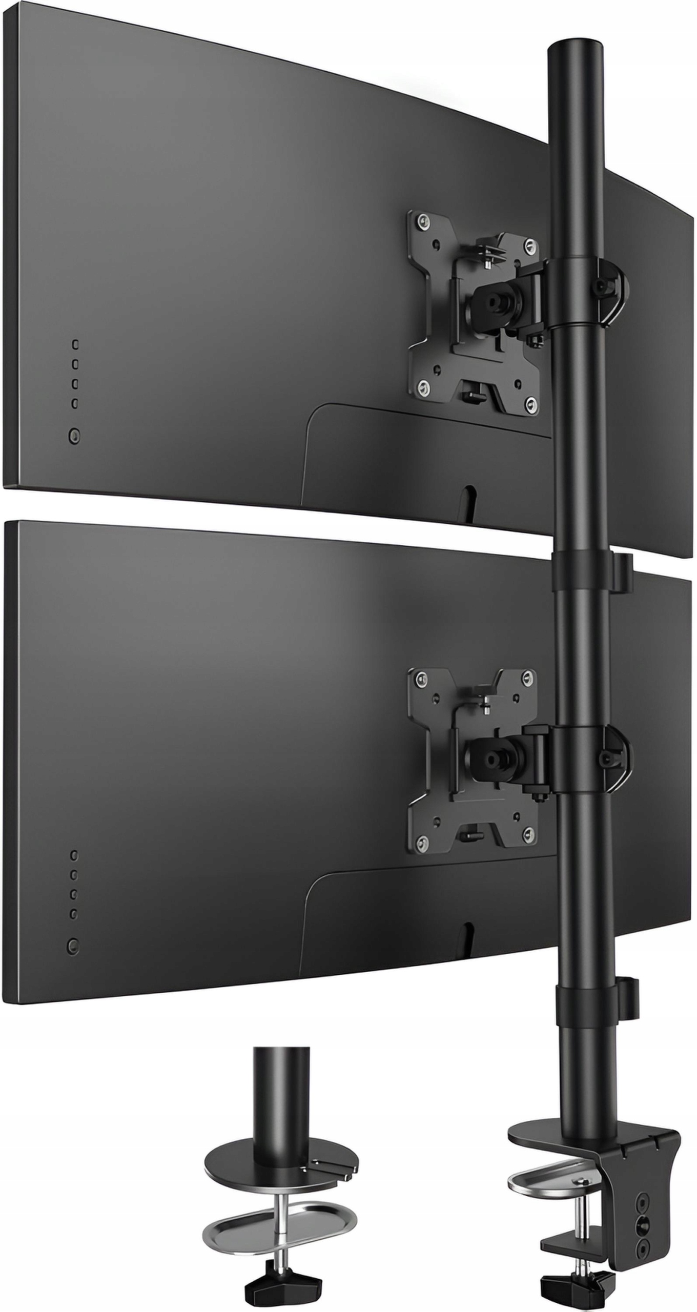 Uchwyt biurkowy Pionowy na 2 Monitory 13–32" Vesa 75 100 Wertykalny Regulow