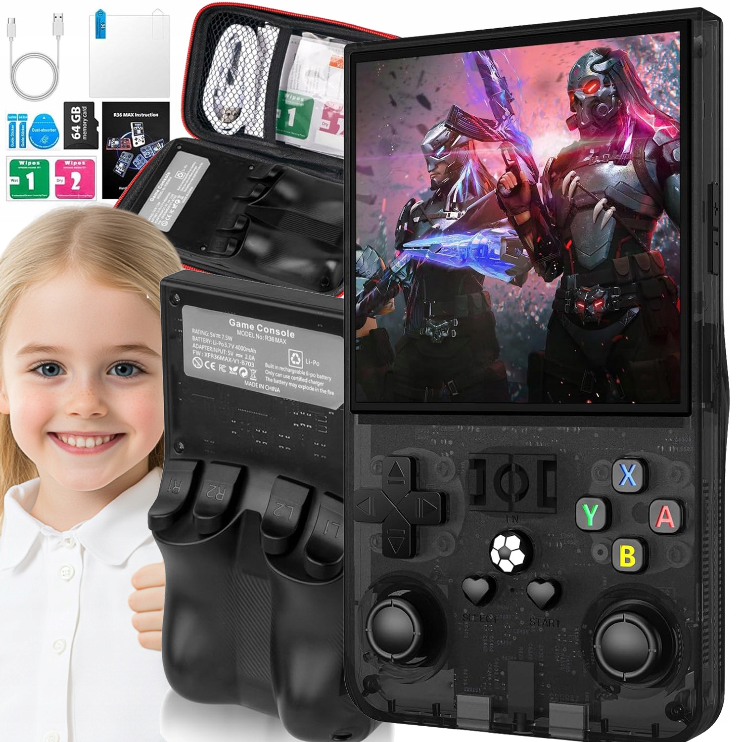 Przenośna Konsola Do Gier R36MAX 18000GIER Wybrane Klasyczne I Gry