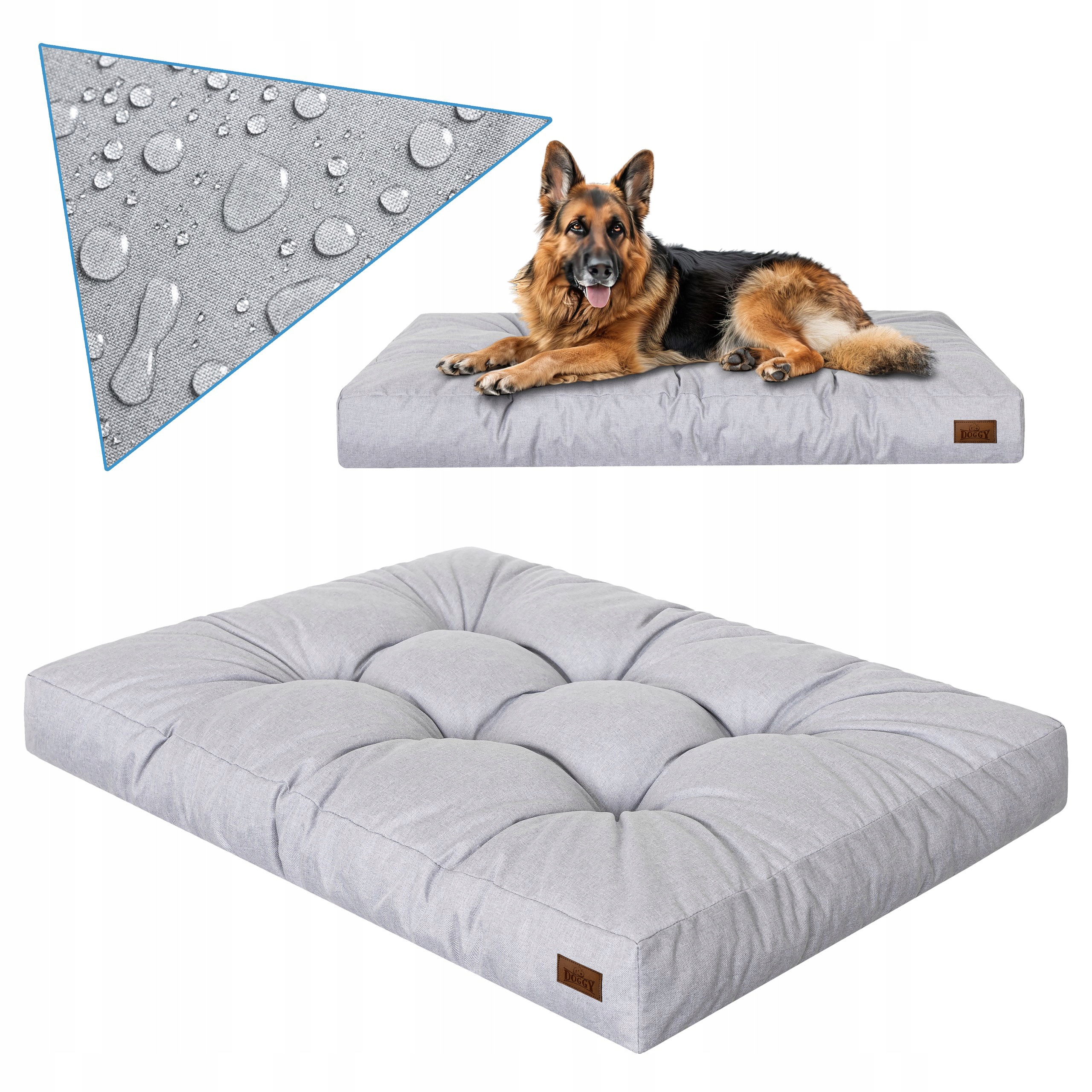 Levně Matrace pro psa, pelíšek pro velké psy, Potah popelavá XL 120x90 cm
