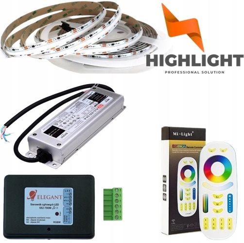 10 m Sada Led Cob Digitálna Rgb+nw 16W 24V SK6812