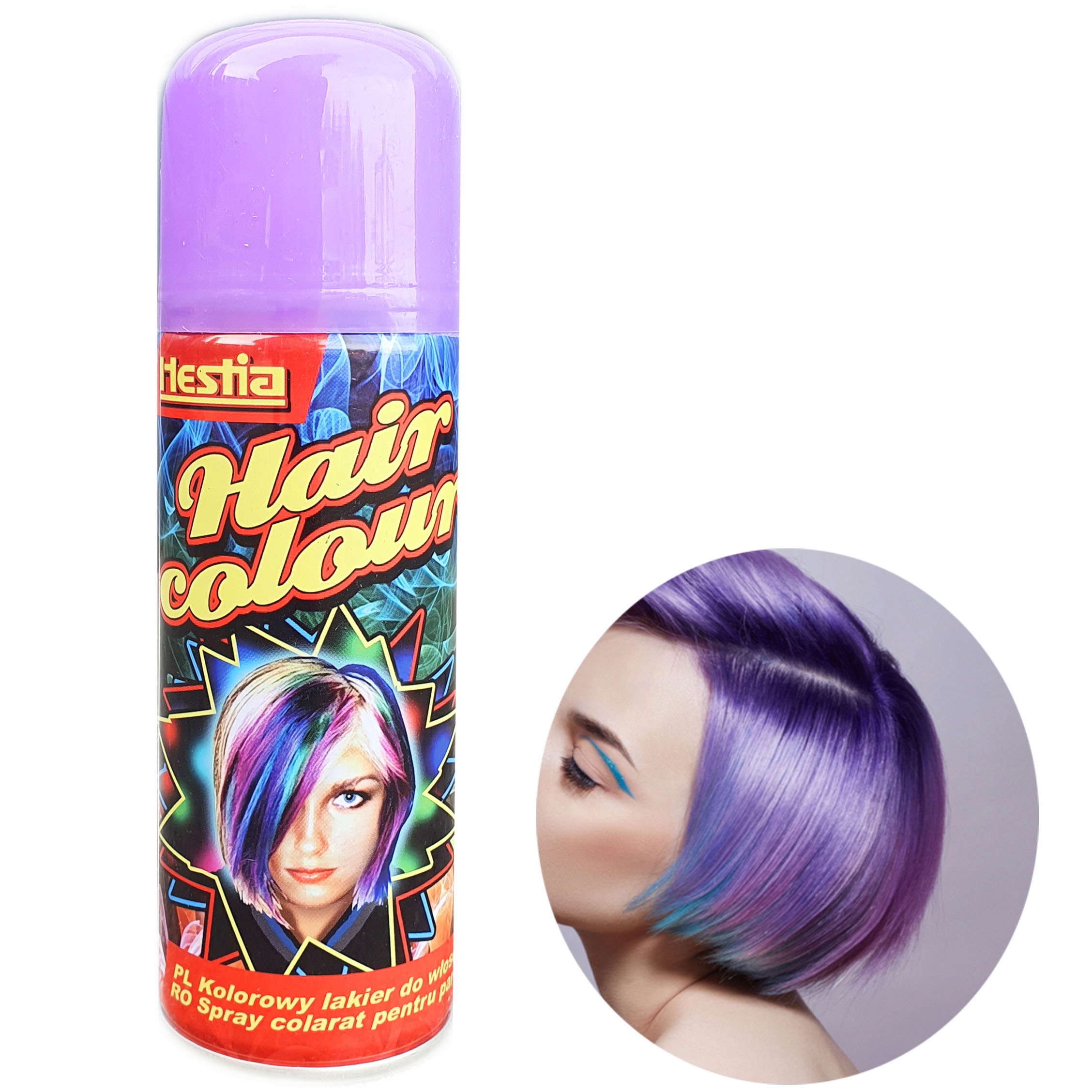 

Farba w spray'u do włosów Zmywalna Fioletowa