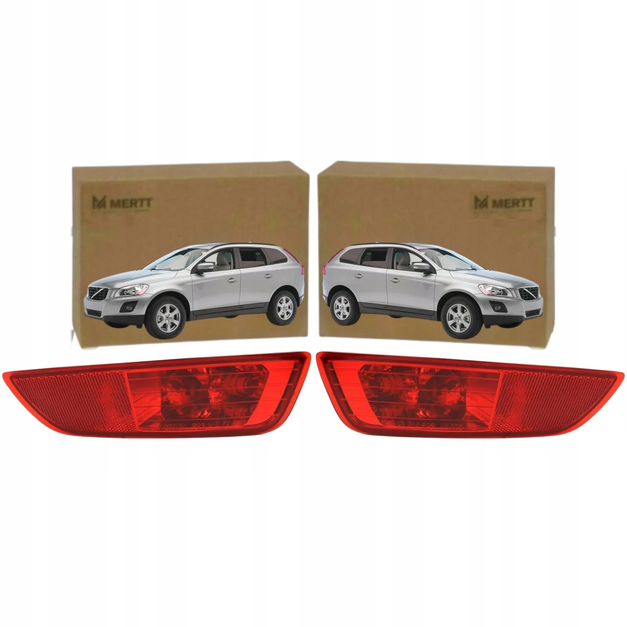 Volvo XC60 2008-2013 Halogenové Mlhové Světlomety Zadní Sada Levá Pravá