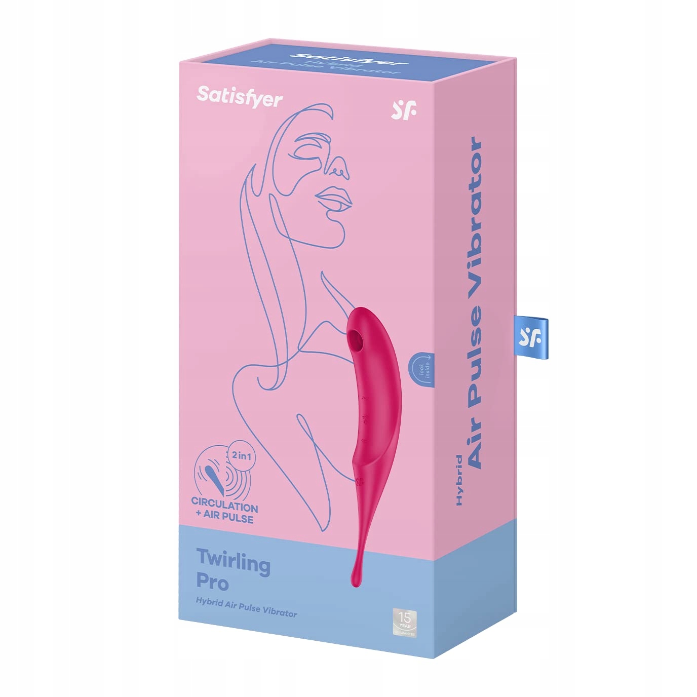 SATISFYER Twirling Pro Wibrator Klitoris 11 Fale 12 Programów Czerwony — miniatura 4