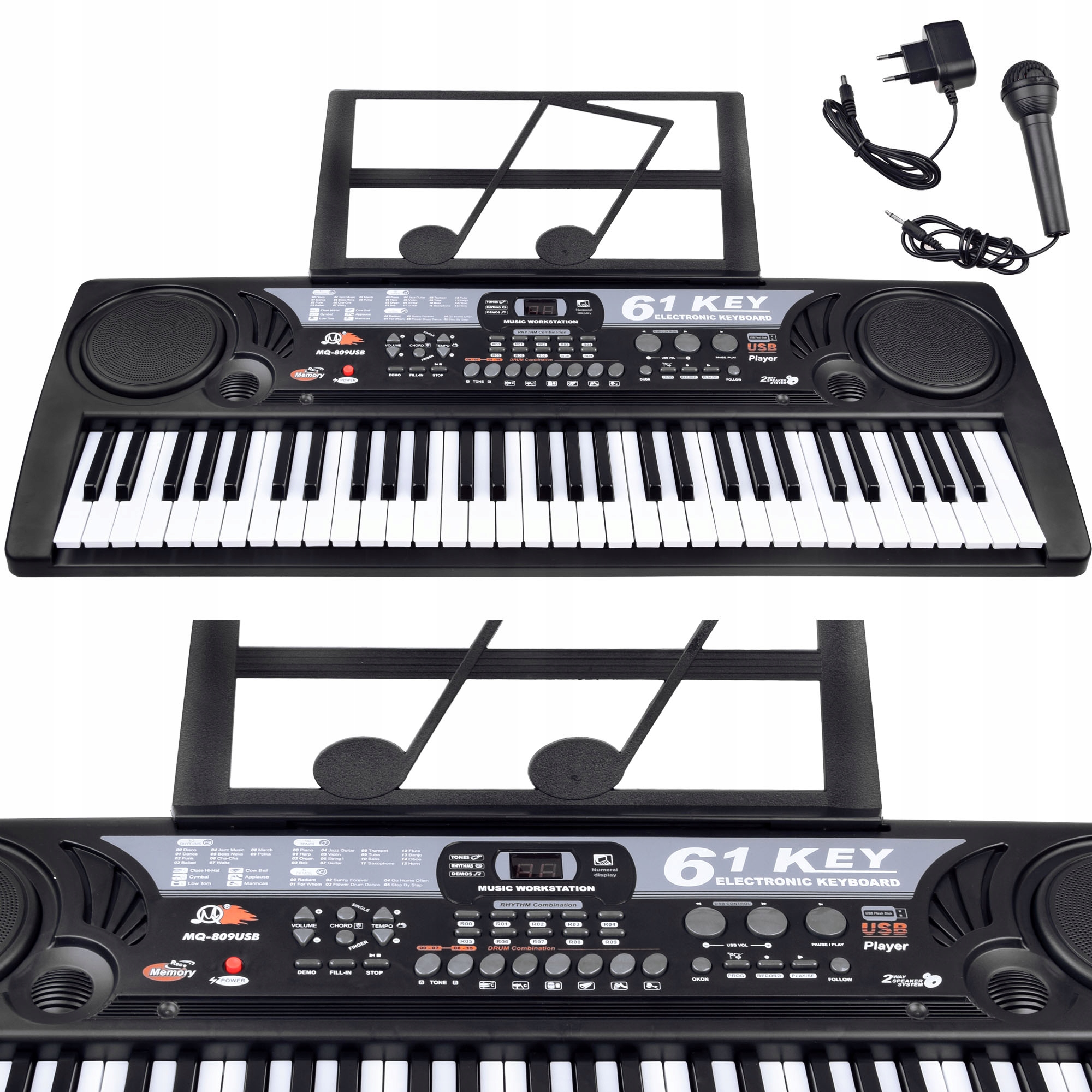 

Duże Organy Keyboard MQ-809 Usb Mikrofon IN0029