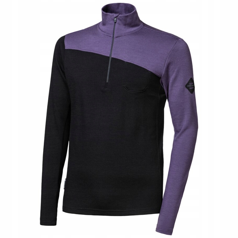 Sensor Mikina Merino Extreme Up Zip pánské mikina black-grape purple XL
