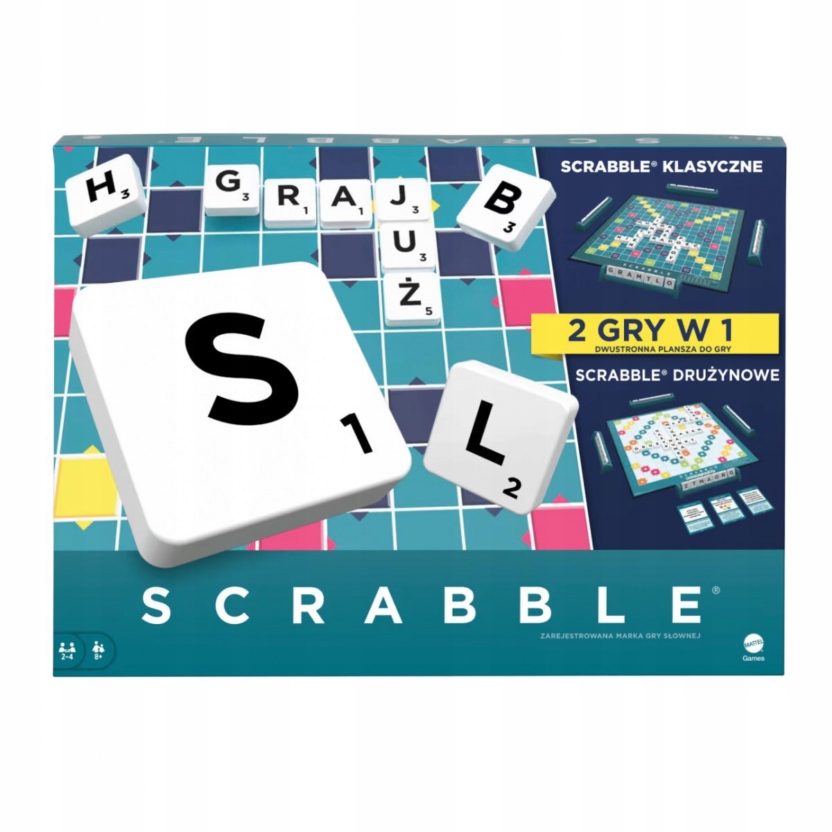 Mattel Gra Scrabble 2w1