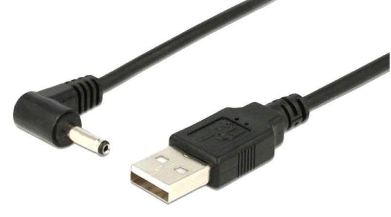

Kabel zasilający Usb - wtyk zasilania DC 3.5x1.35