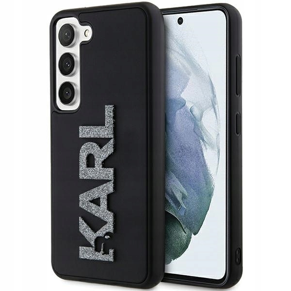 Etui Karl Lagerfeld 3D Rubber Glitter Logo na Samsung Galaxy S24 czarne
