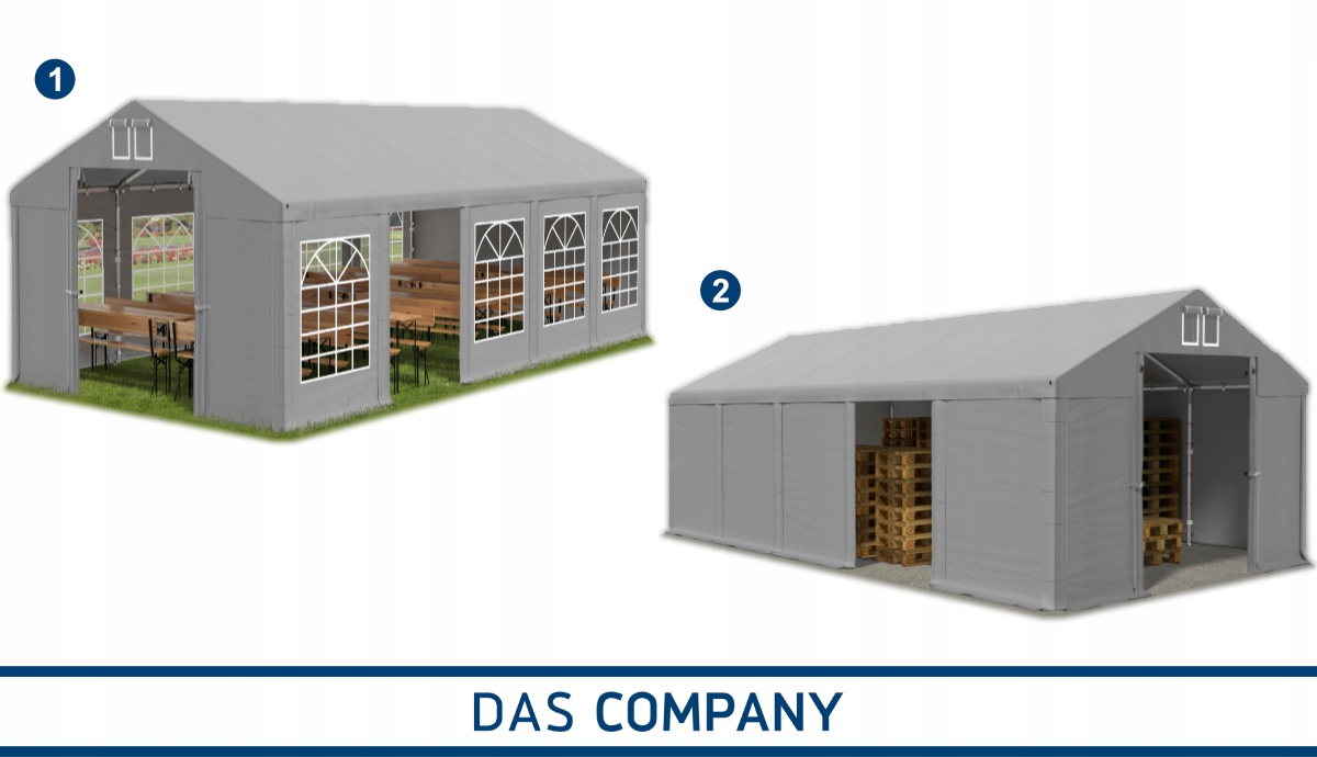 Namiot MAGNUS 8x10 magazynowy RÓŻNE KOLORY Producent Das Company