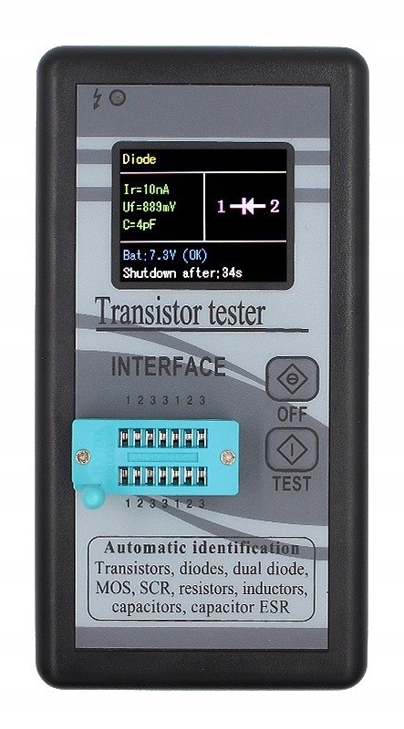 M328 przenośny tester elementów Lcr (czarny)