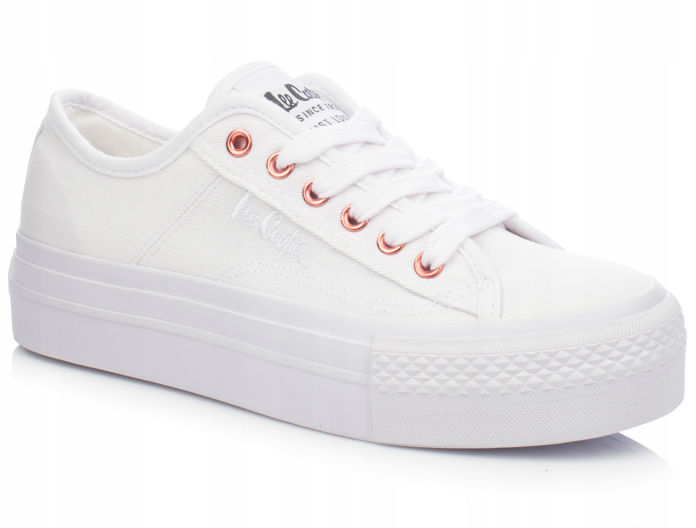 

Lee Cooper Damskie Trampki Na Platformie Białe 37