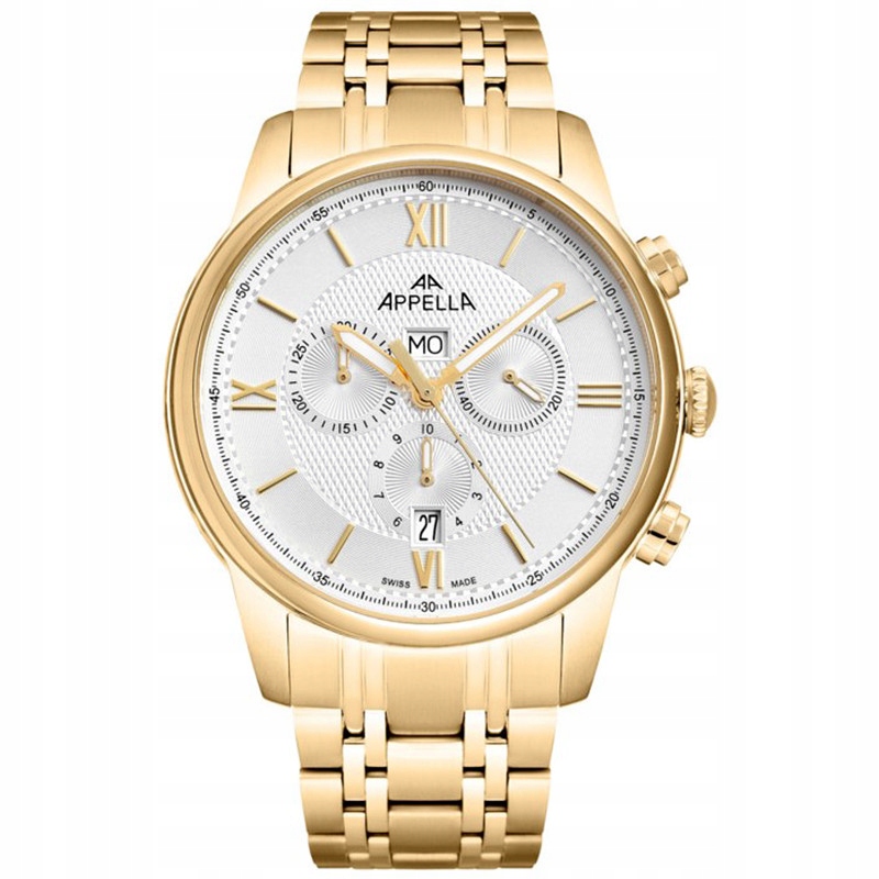 Pánské Hodinky Appella L70006.1163CH zlatý náramek