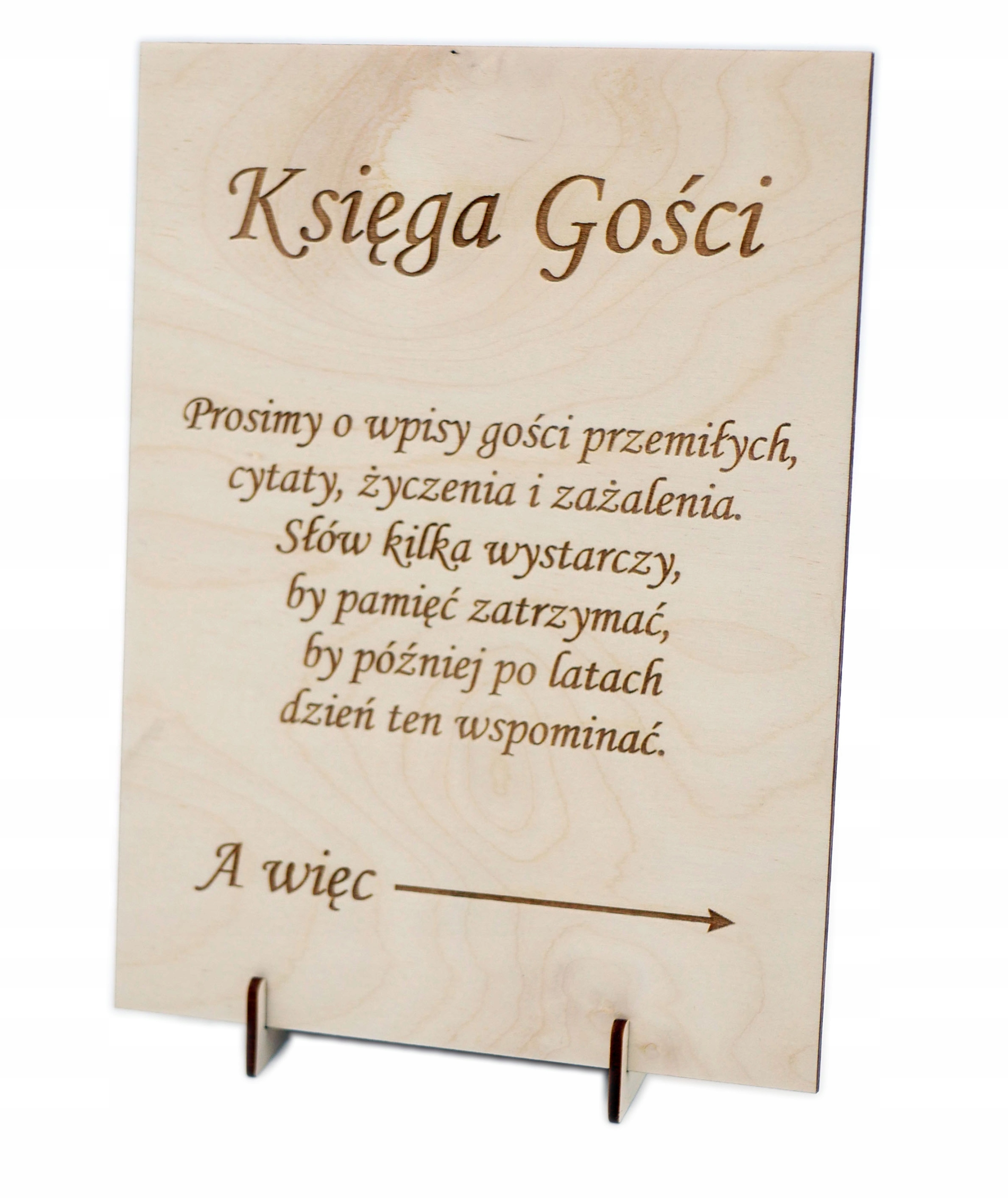 

Tabliczka Księga Gości Stojak Tablica Księga