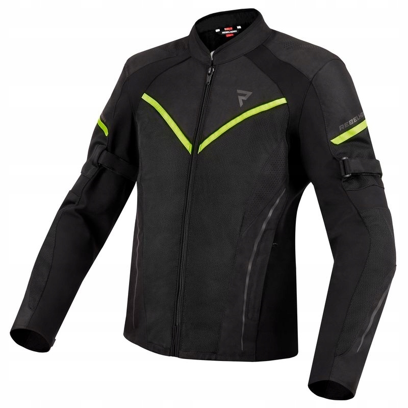 Dámska Textilná Motocyklová Bunda Rebelhorn Flux Black Fluo Yellow Wxxs