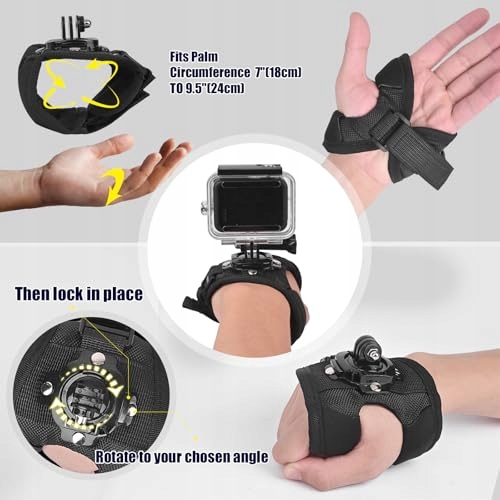 SHIPEEKIN Pasek Na Rękę Do Kamer GoPro Osmo Insta360 Yi 4K EK7000 — miniatura 3