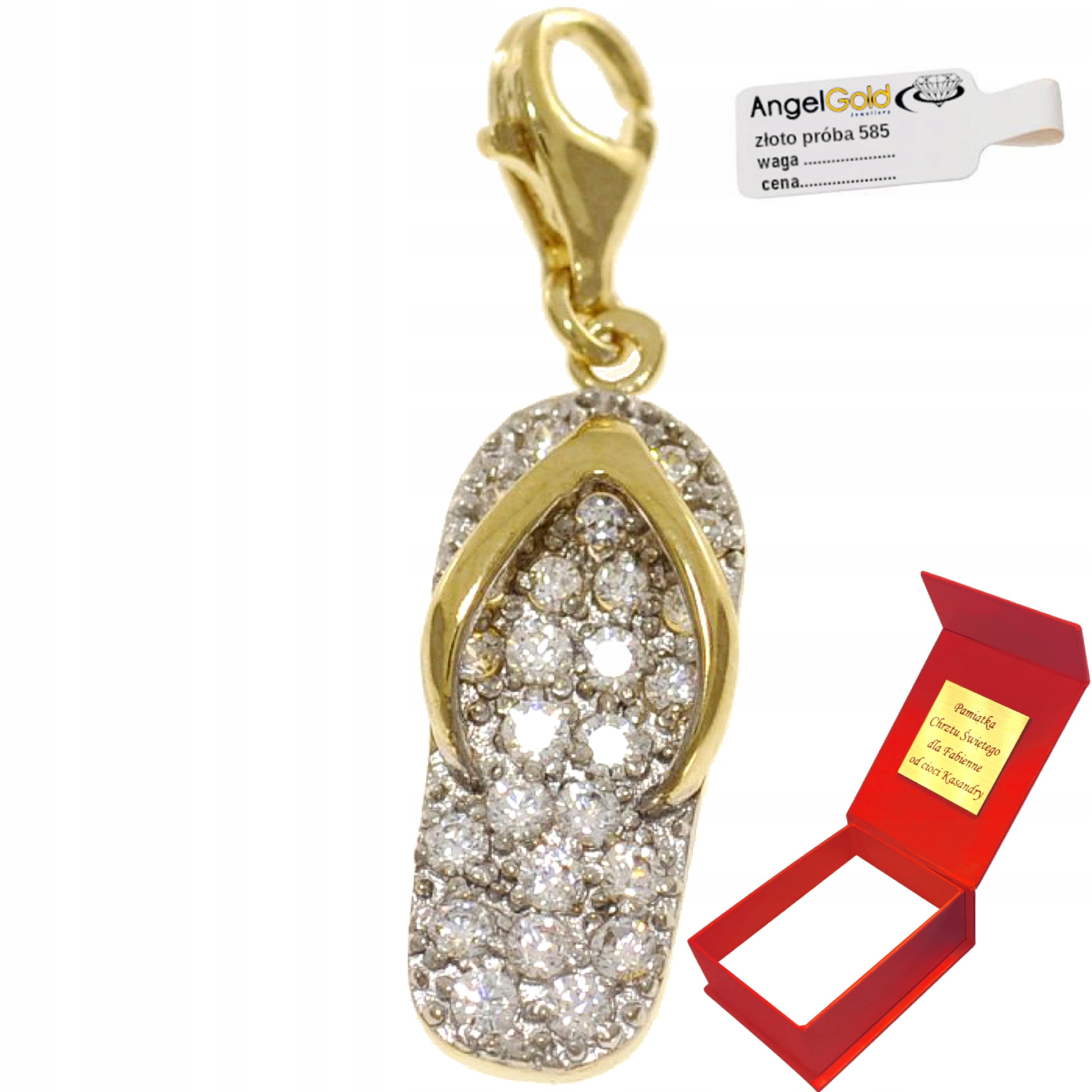 Zlatý Přívěsek Na Žabky Se Zirkony Zlato 585 Japonek