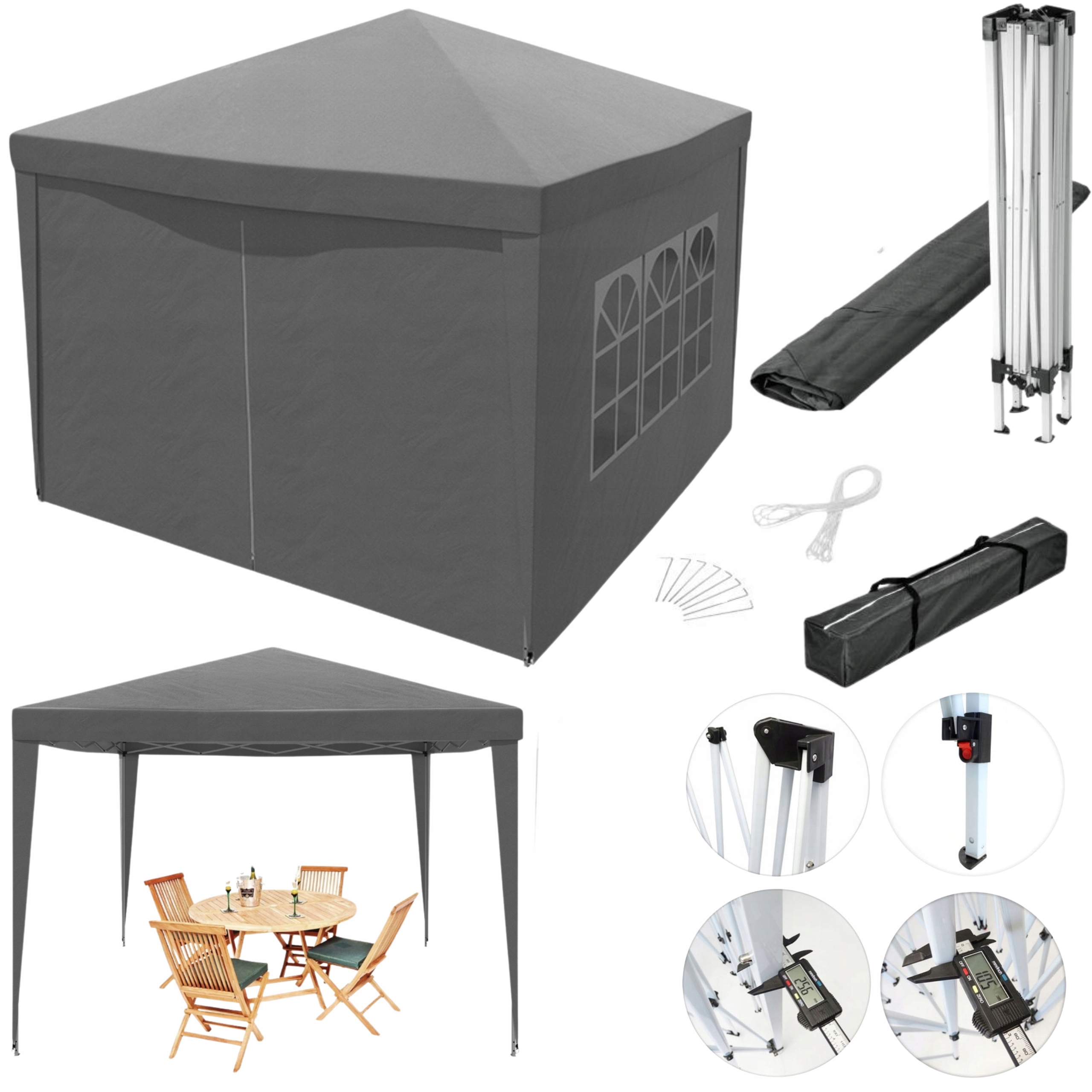 Eskpresový stan Obchodný záhradný pavilón na plážový trh Trvalý 3x3 m