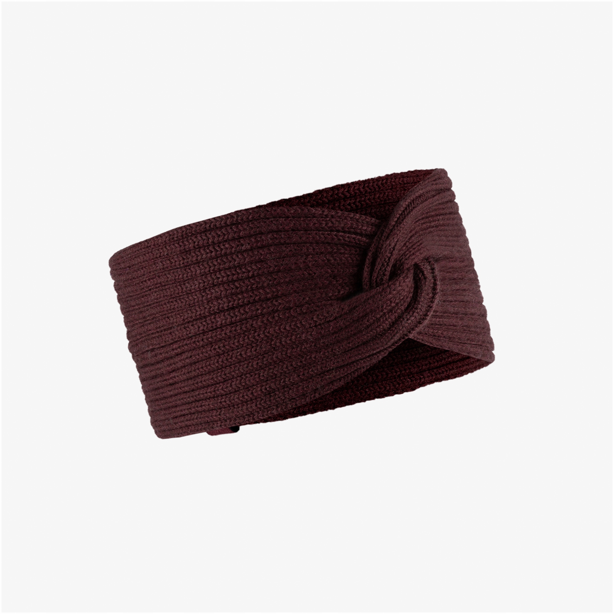 Buff Opaska na głowę z wełny Merino Knitted Headband kolor brązowy